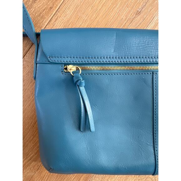 John Lewis & Partners Teal Leather Crossbody - Picture 11 of 11